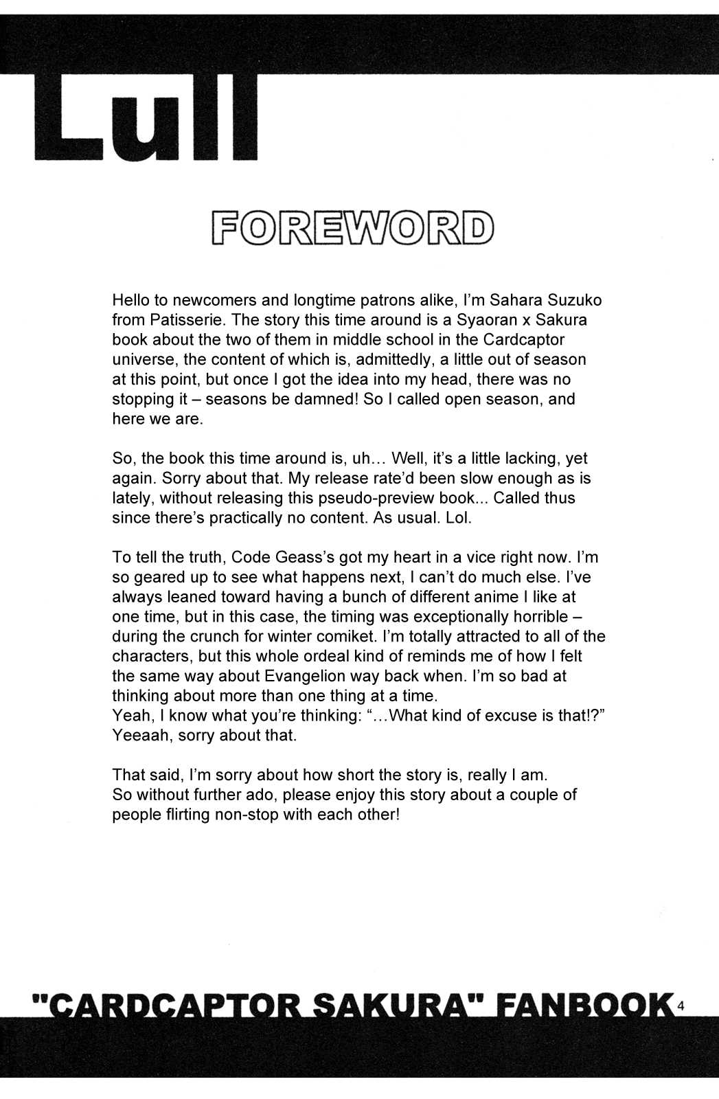 Read Cardcaptor Sakura - Lull (Doujinshi) Manga Online