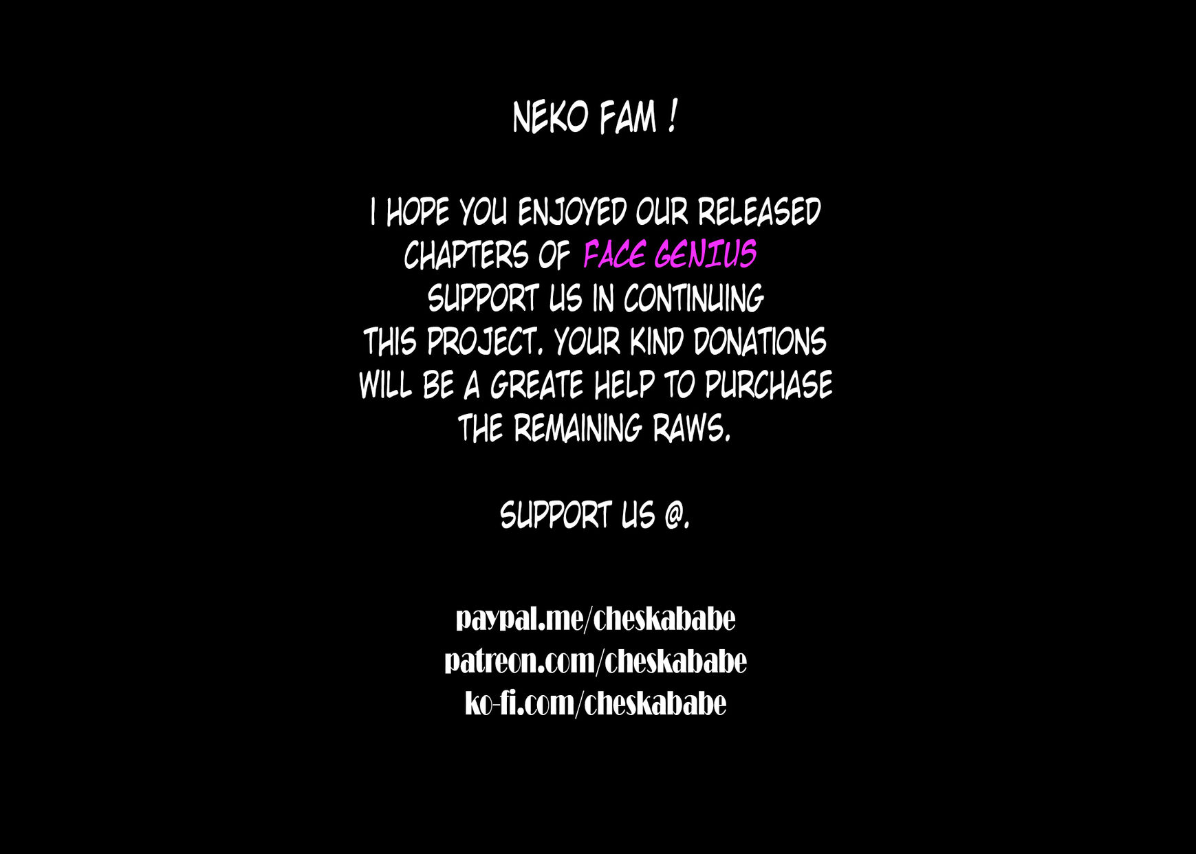 Read Face Genius Manga Online