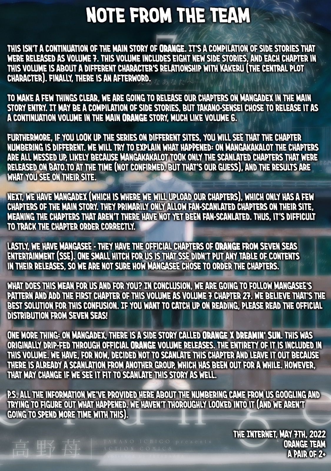 Read Orange Manga Online