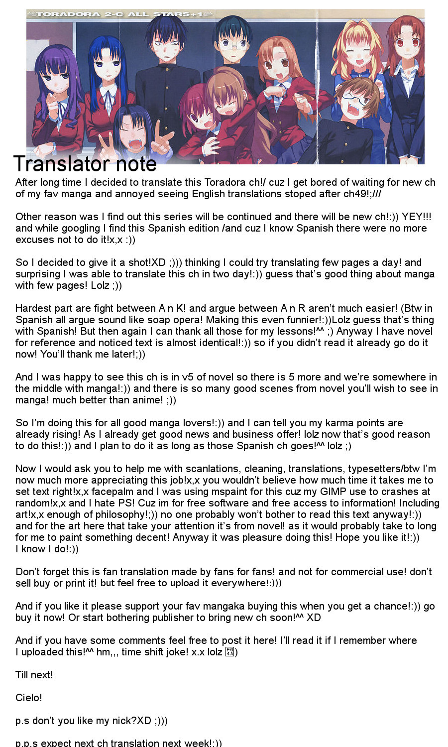 Read Toradora! Manga Online