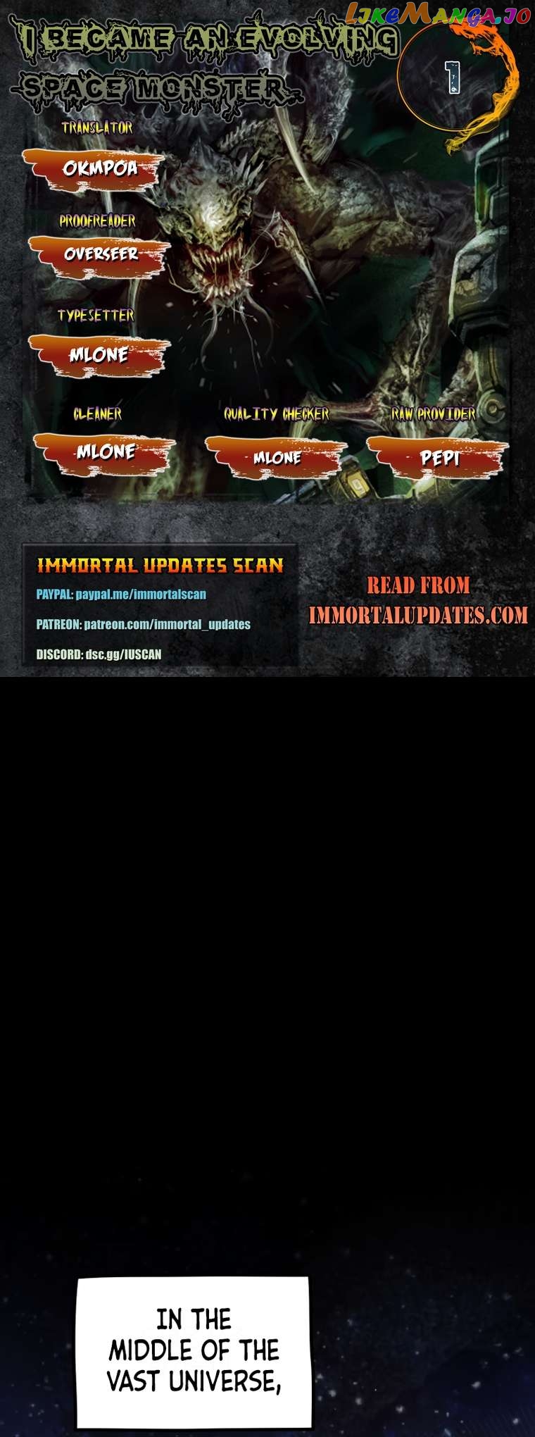 Read i became an evolving space monster Manga Online